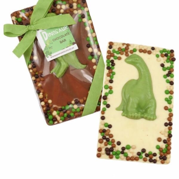 Dinosaur Decorated Chocolate Bar