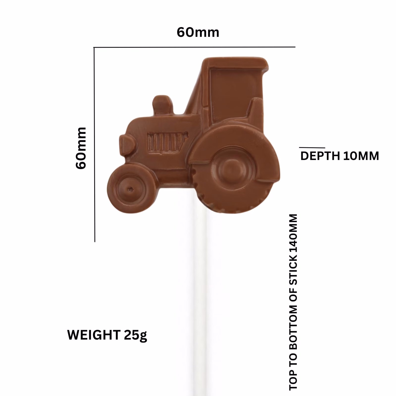 Tractor shaped chocolate lollipops - Image 3