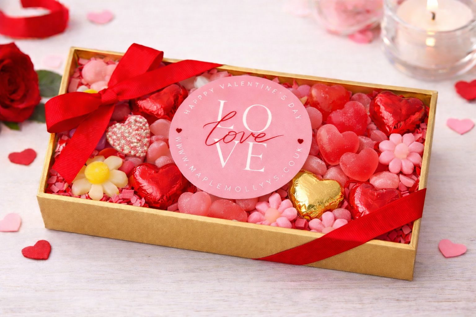 Valentines Sweet Filled Heart Chocolate Gift Box