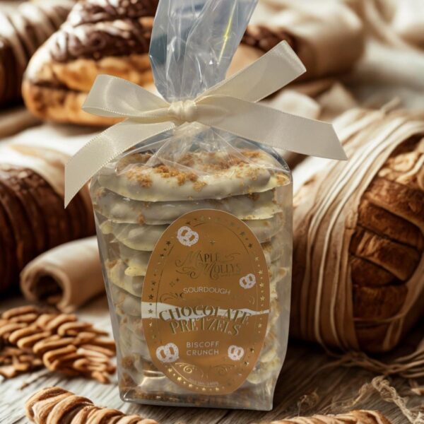 Biscoff Crunch Gourmet Chocolate Covered Pretzels WHITE LIMITED EDITION