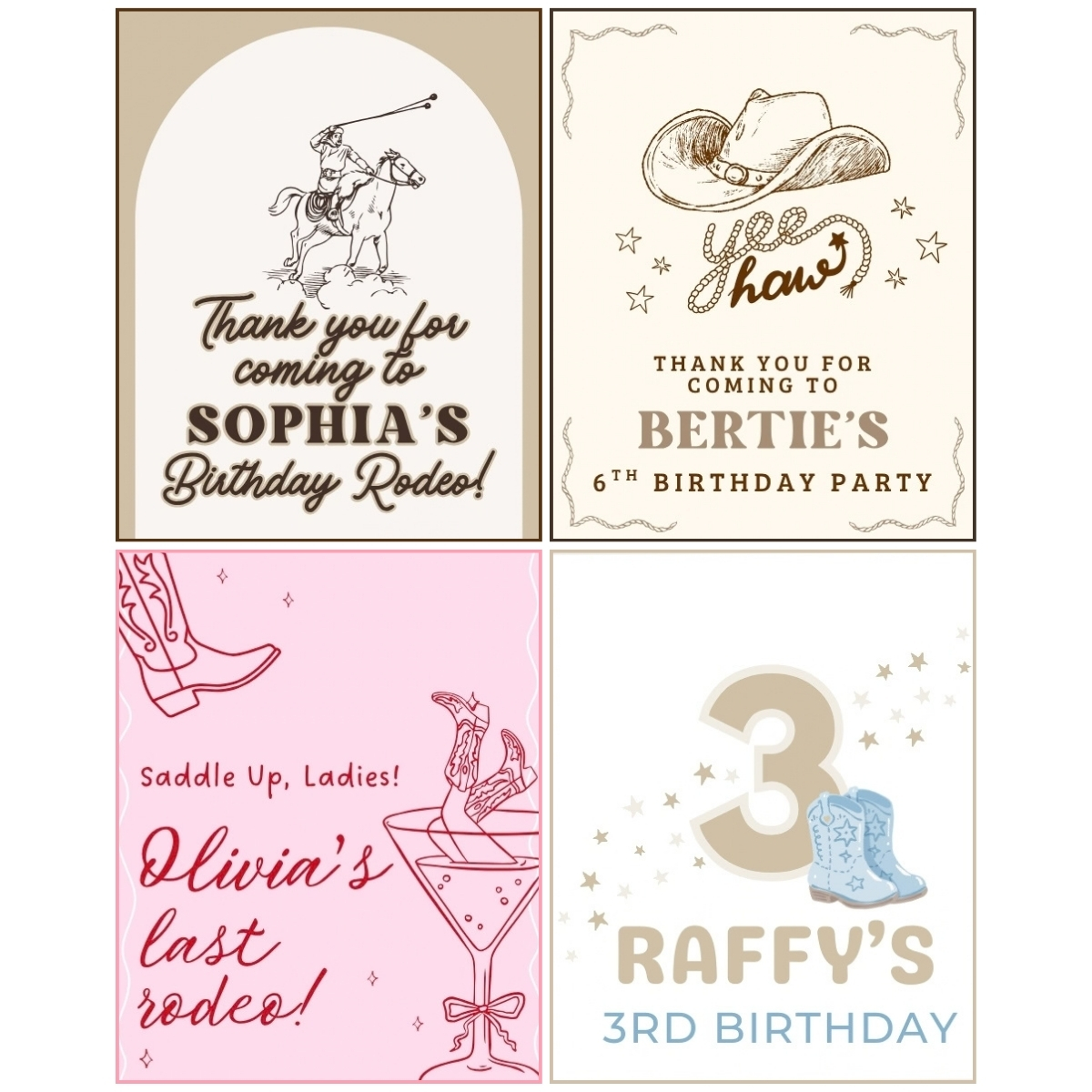 Cowboy label designs