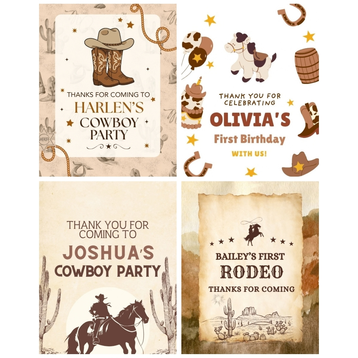 Cowboy label designs