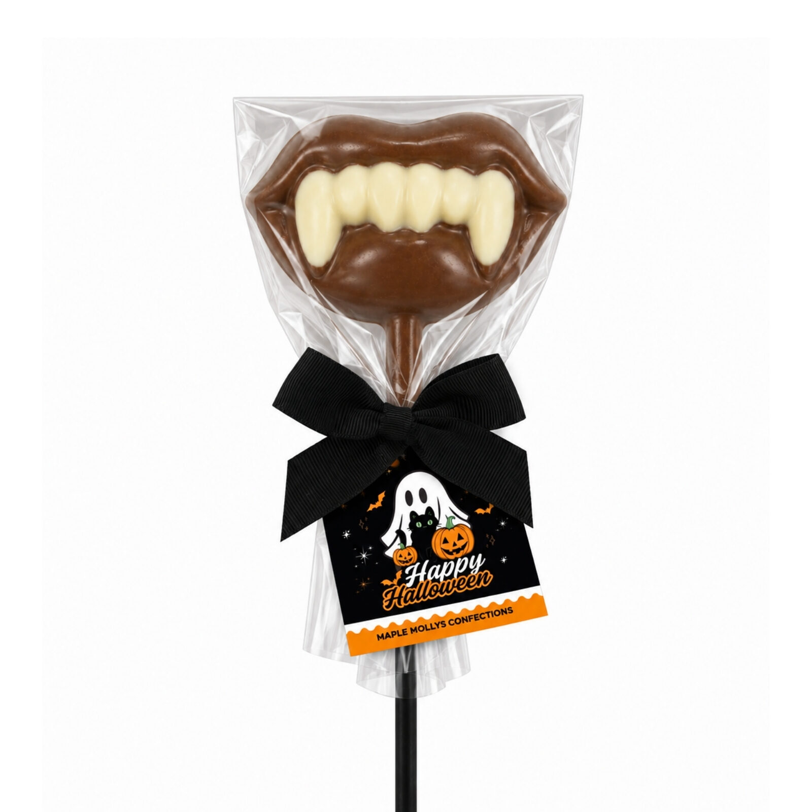 vampire teeth fangs chocolate lollipop