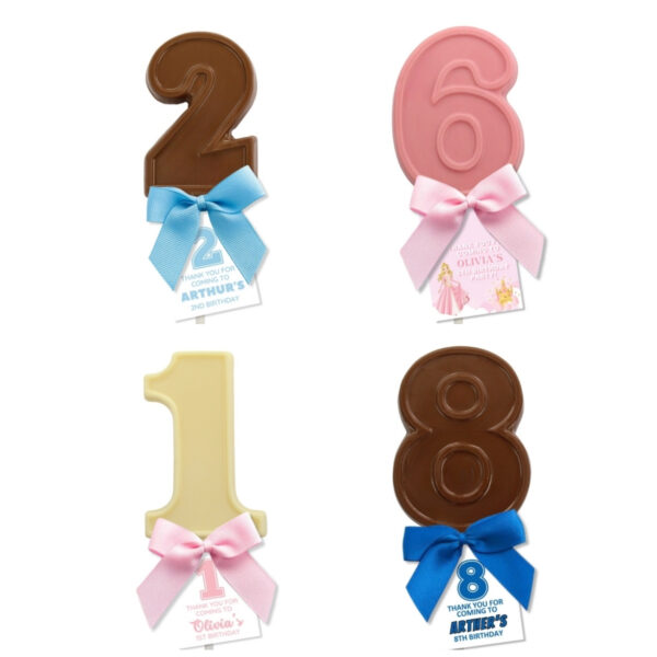 Number Chocolate Lollipops 1-9