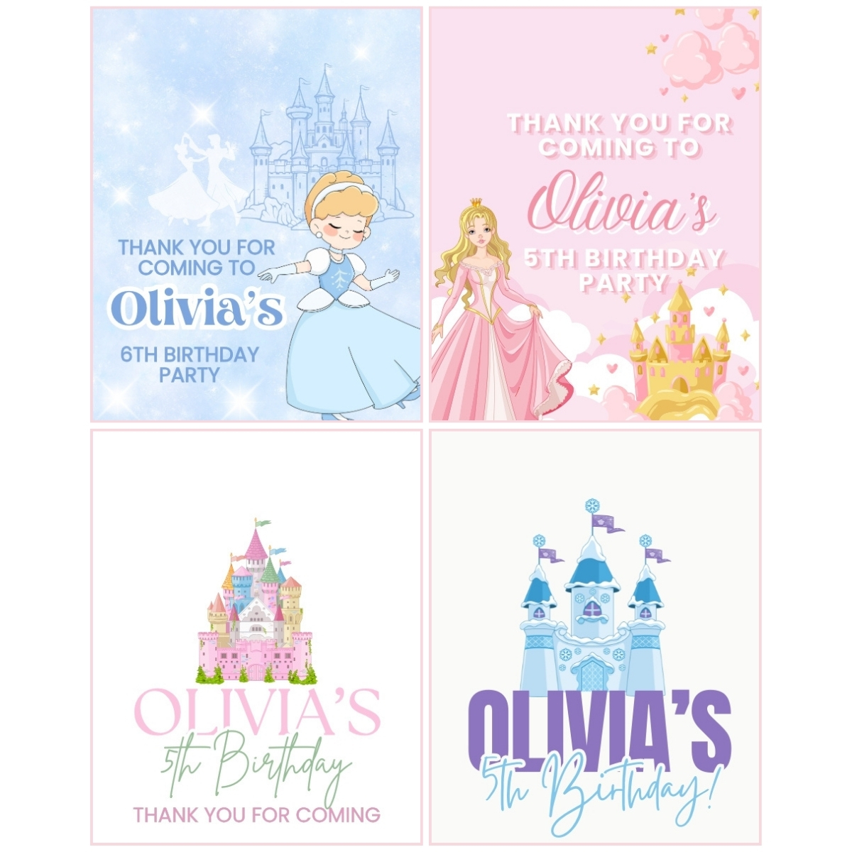 princess label designs