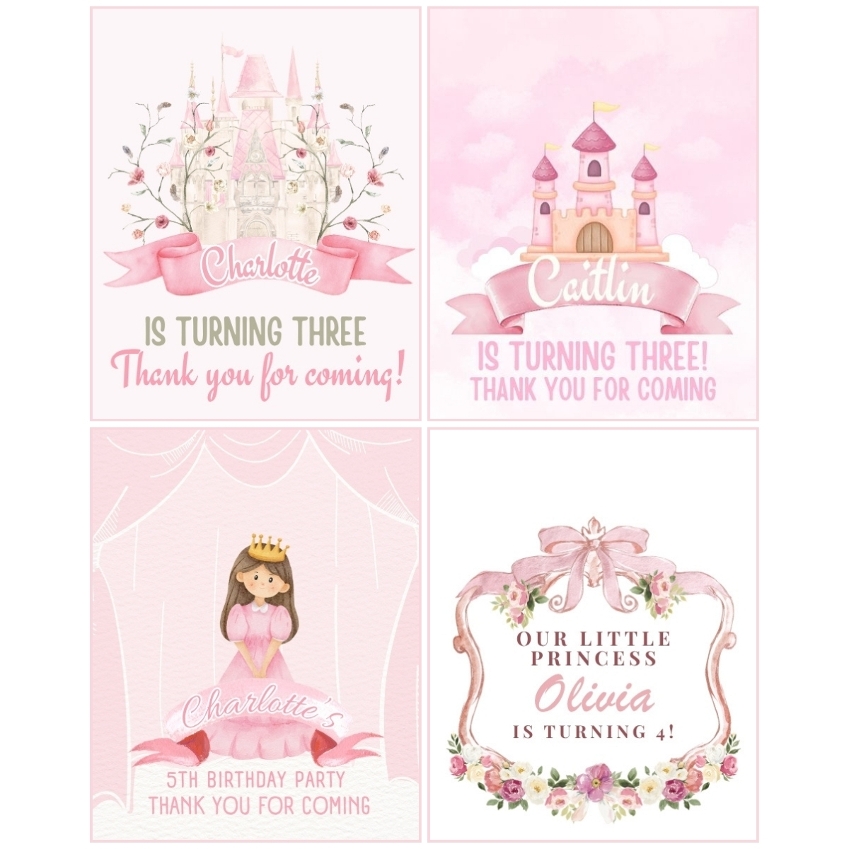 Princess lollipop label designs