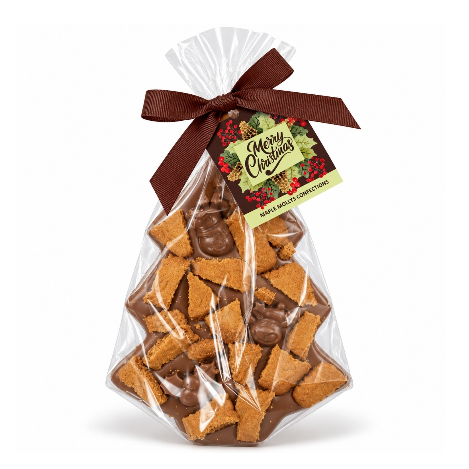 Biscoff Christmas tree shaped chocolate bar