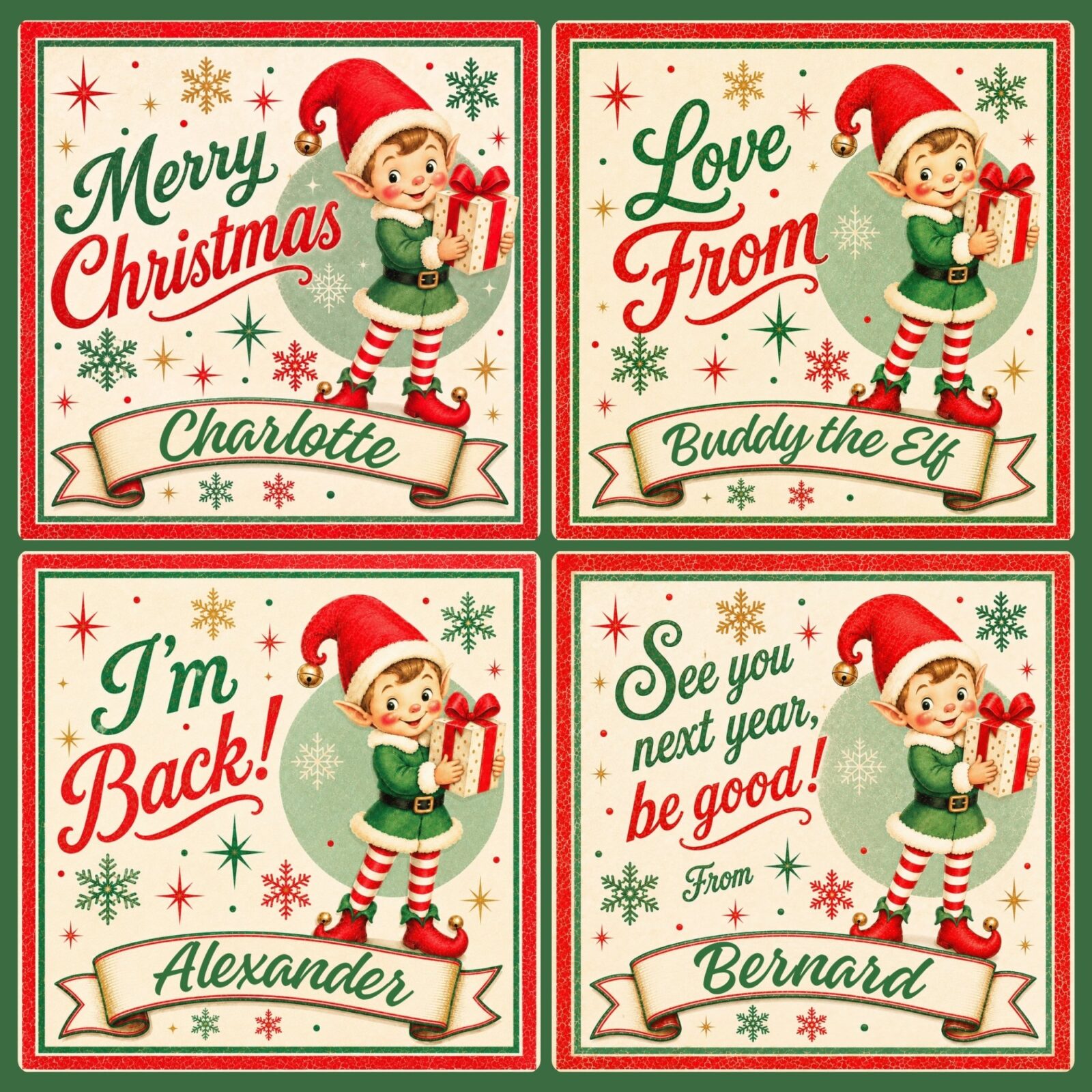 Personalised elf chocolate lollipops