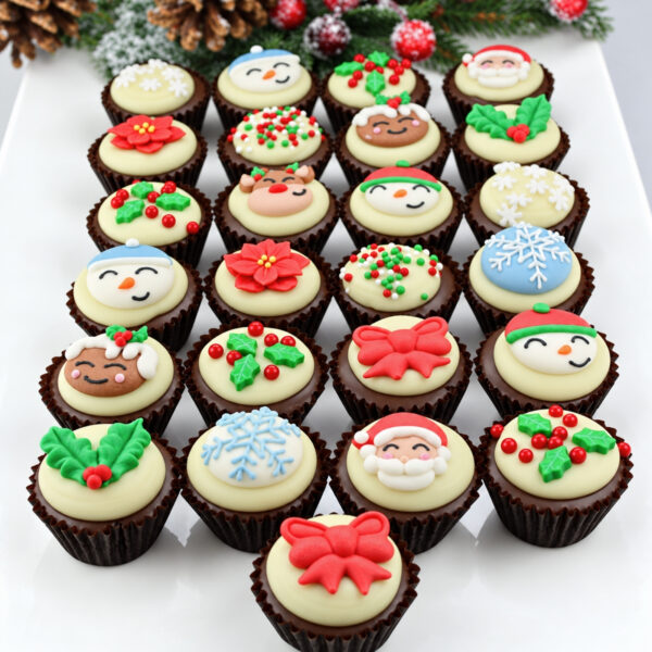 Christmas chocolate mini cakes