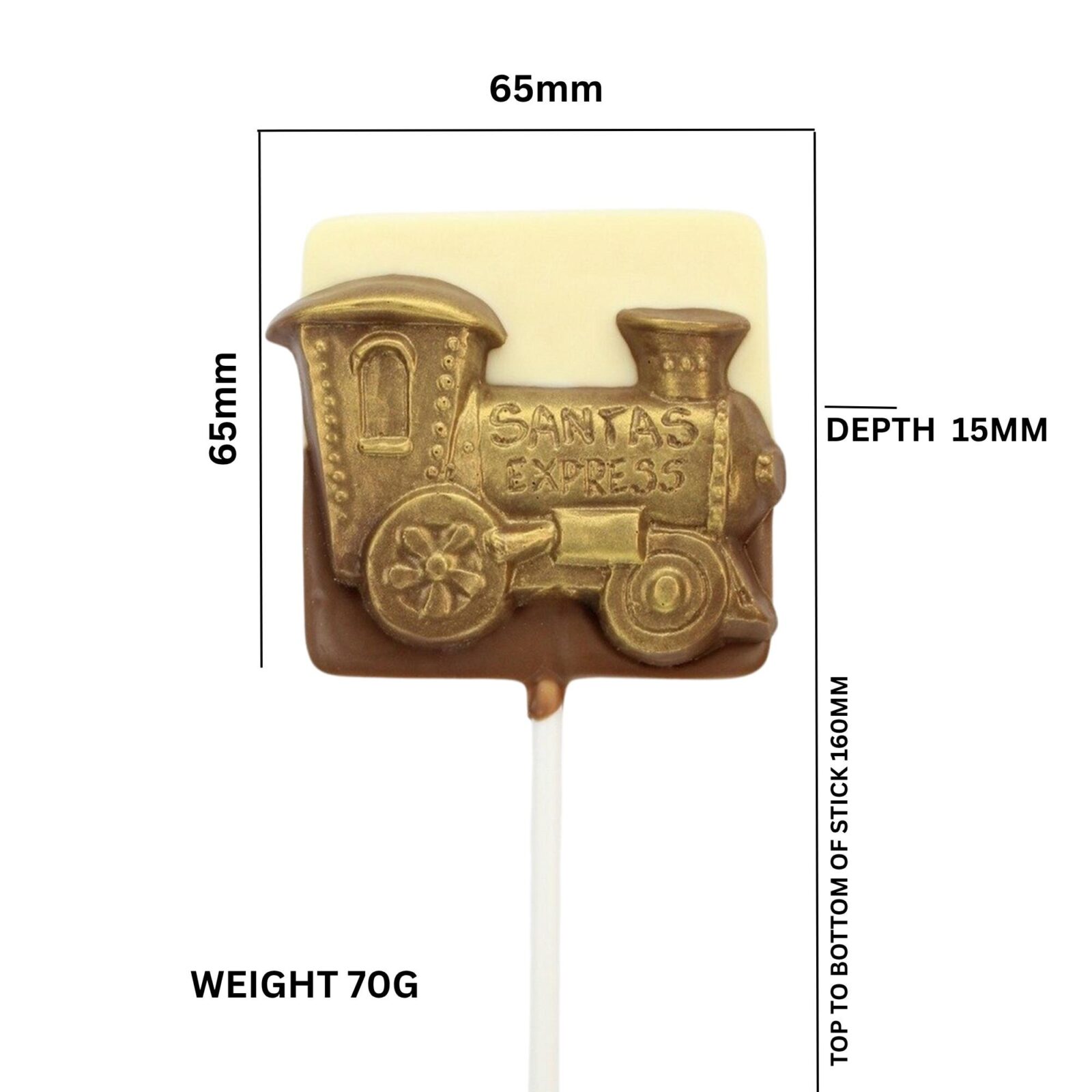 Santa's express train chocolate lollipops
